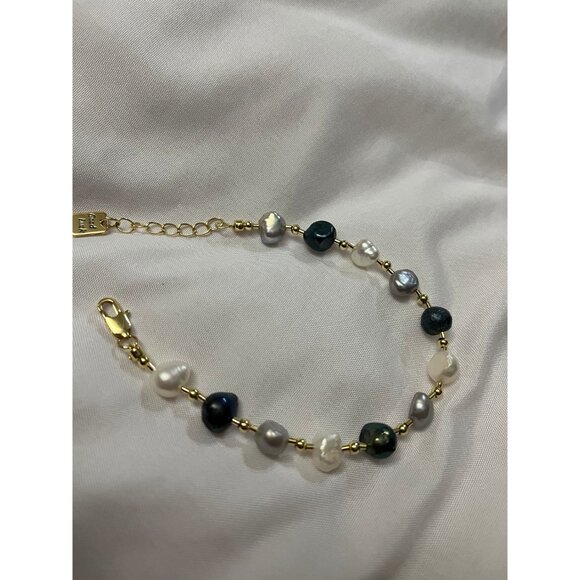 pearl bracelet Vintage statement chain cultured bead bracelet gold wit gift box - Picture 7 of 10